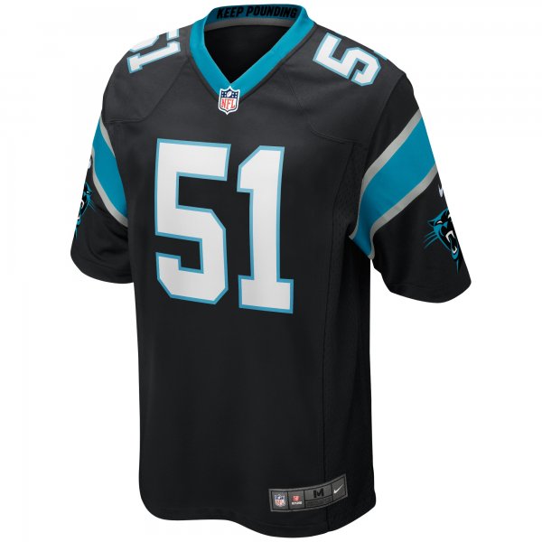 Men's Carolina Panthers Sam Mills Nike Black Game Retired Player Jersey