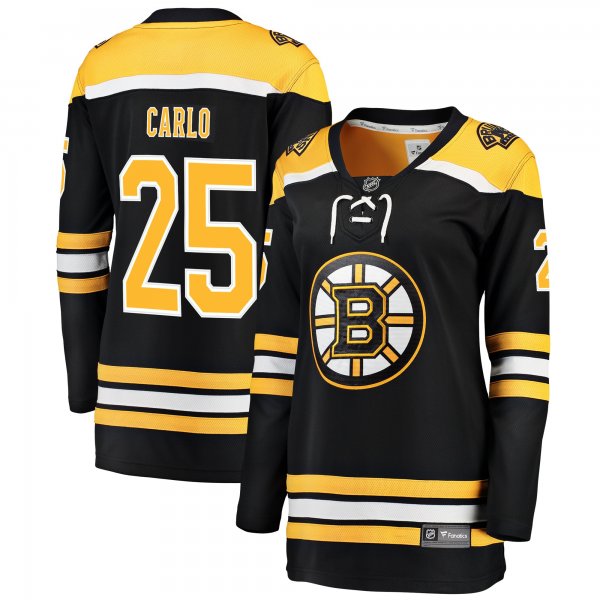 Women's Boston Bruins Brandon Carlo Fanatics Black Breakaway Player Jersey