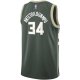 Youth Milwaukee Bucks Giannis Antetokounmpo Nike Hunter Green Swingman Jersey - Icon Edition