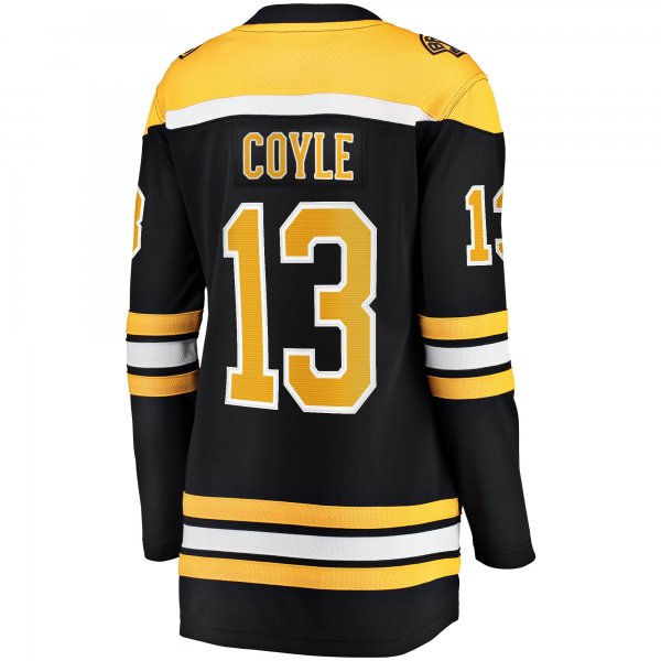 Women's Boston Bruins Charlie Coyle Fanatics Black Home Breakaway Jersey