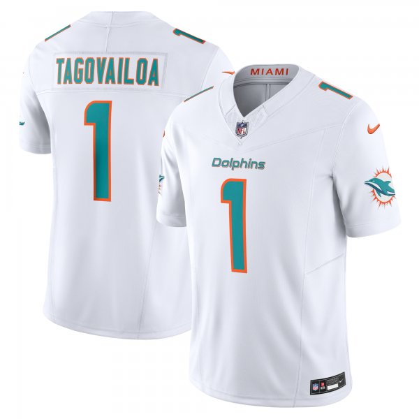 Men's Miami Dolphins Tua Tagovailoa Nike White Vapor F.U.S.E. Limited Jersey