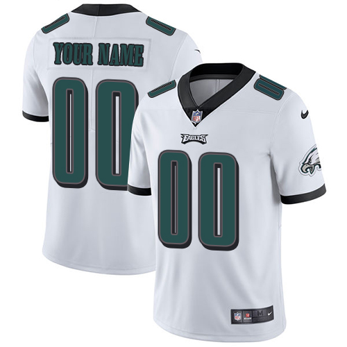 Men's Nike Philadelphia Eagles Customized White Vapor Untouchable Custom Limited NFL Jersey