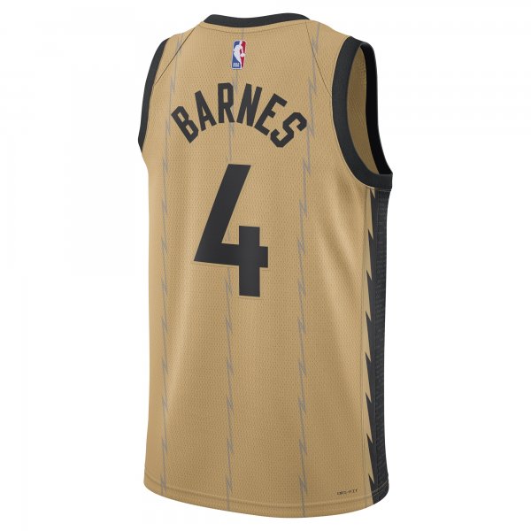 Unisex Toronto Raptors Scottie Barnes Nike Gold 2023/24 Swingman Jersey - City Edition