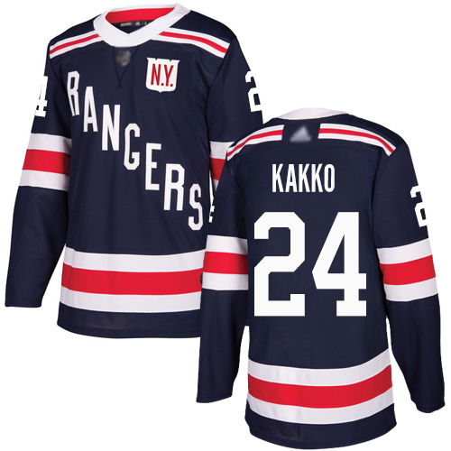 New York Rangers #24 Kaapo Kakko Navy Blue 2018 Winter Classic Stitched NHL Jersey