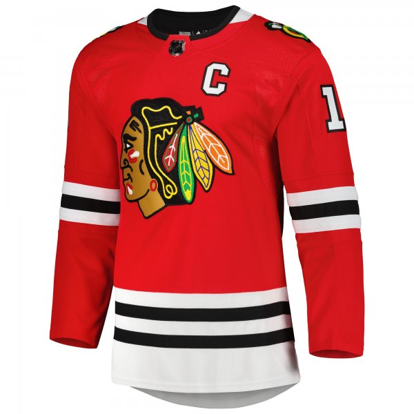 Men's Chicago Blackhawks Jonathan Toews adidas Red  Primegreen Pro Player Jersey