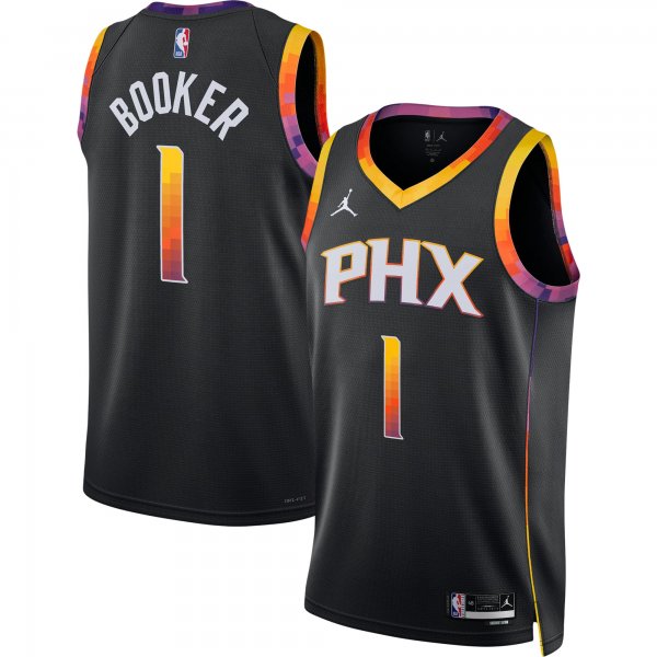 Unisex Phoenix Suns Devin Booker Jordan Brand Black Swingman Jersey - Statement Edition