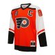 Men's Philadelphia Flyers Eric Lindros Mitchell & Ness Orange Captain Patch 1996/97 Blue Line Player Jersey