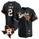 Men's Houston Astros #2 Cactus Jack Stitched Limited Cool Base Black Jersey