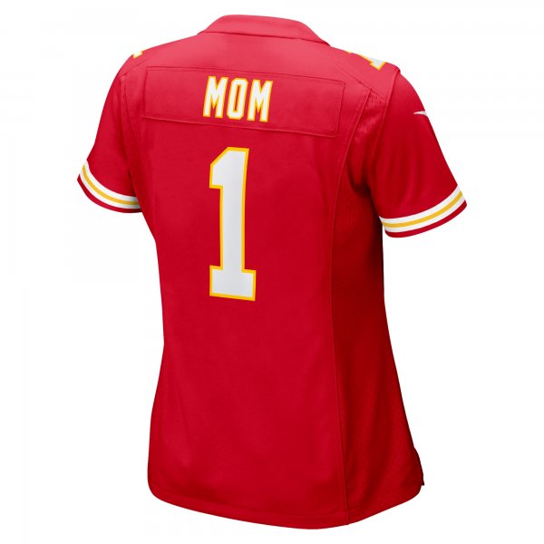 Women's Kansas City Chiefs Number 1 Mom Nike Red Game Jersey