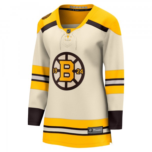 Women's Boston Bruins  Fanatics Cream 100th Anniversary Premier Breakaway Jersey