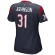 Women's Houston Texans David Johnson Nike Navy Game Player Jersey