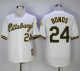 Mitchell And Ness 1990-1997 Pittsburgh Pirates #24 Barry Bonds White Throwback Stitched MLB Jersey