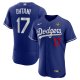 Men's #17 Los Angeles Dodgers Shohei Ohtani Nike Royal 2024 World Series Alternate Player Jersey