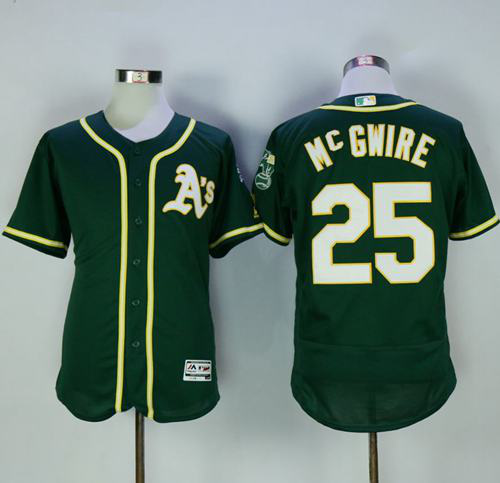 Oakland Athletics #25 Mark McGwire Green Flexbase Collection Stitched MLB Jersey