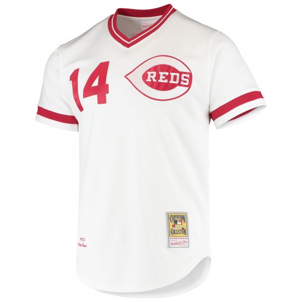 Men's Cincinnati Reds Pete Rose Mitchell & Ness White Cooperstown Collection Jersey