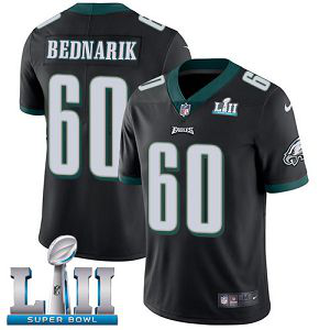 Men's Nike NFL Philadelphia Eagles #60 Chuck Bednarik Limited Alternate Black Vapor Untouchable Super Bowl LII Jersey