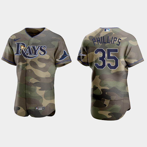 Brett Phillips Tampa Bay Rays 2021 National Armed Forces Day MLB Jersey - Camo