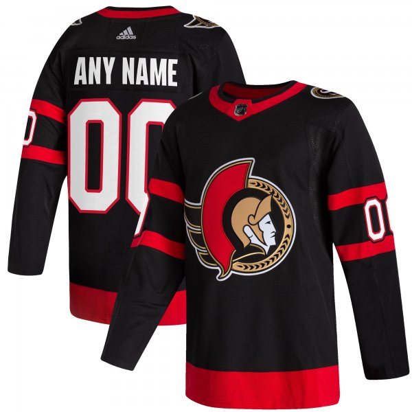 Men's Ottawa Senators adidas Black 2020/21 Home Custom Jersey