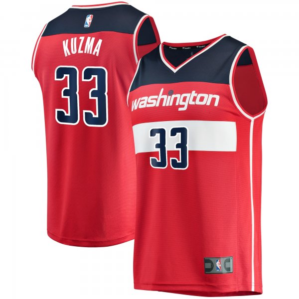 Men's Washington Wizards Kyle Kuzma Fanatics Red Fast Break Replica Jersey - Icon Edition