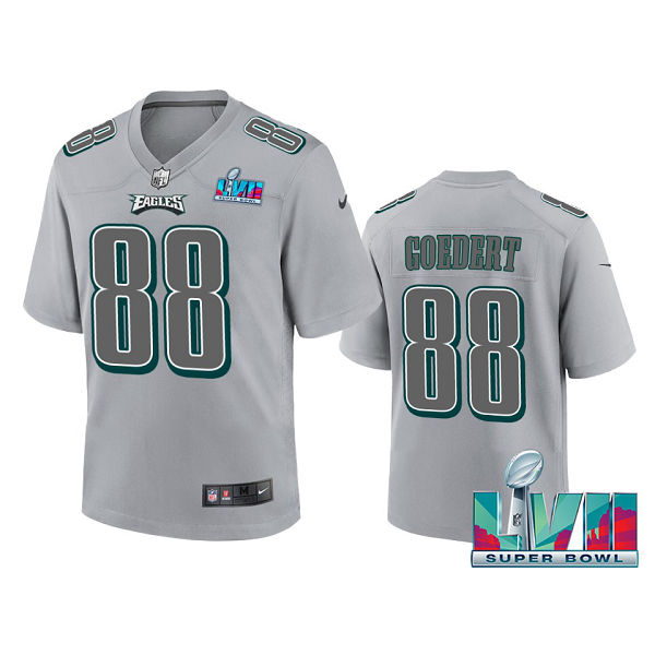 Youth Philadelphia Eagles Dallas Goedert Gray Super Bowl LVII Atmosphere Jersey