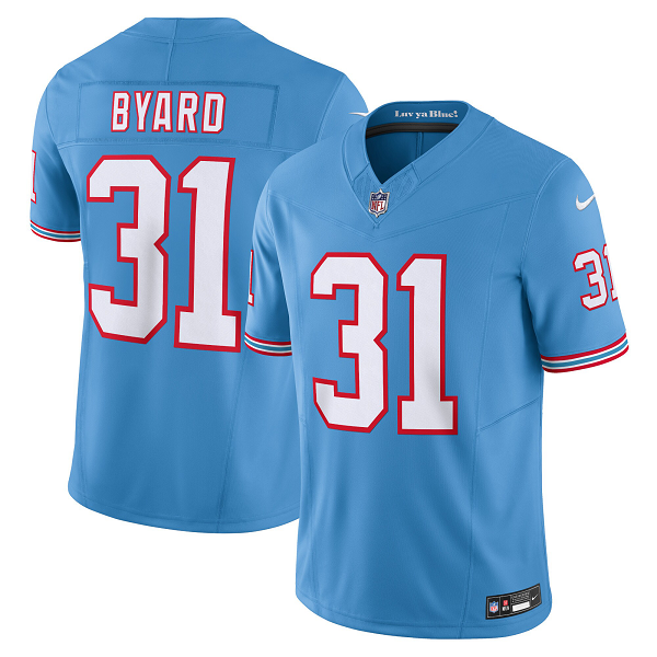 Men's Tennessee Titans #31 Kevin Byard Nike Light Blue Oilers Throwback Vapor F.U.S.E. Limited Jersey