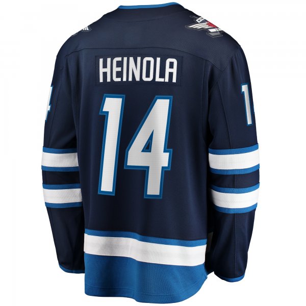 Men's Winnipeg Jets Ville Heinola Fanatics Navy Home Breakaway Player Jersey