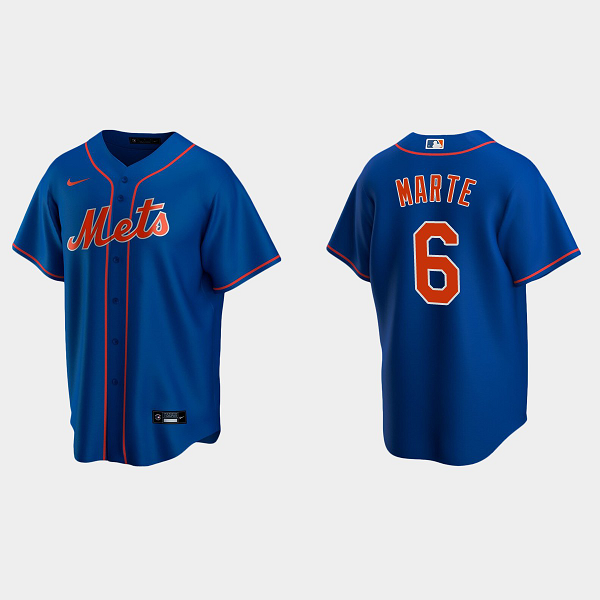 Men's New York Mets #6 Starling Marte Royal MLB Jersey