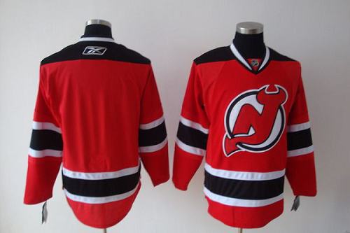 New Jersey Devils Blank Stitched Red NHL Jersey