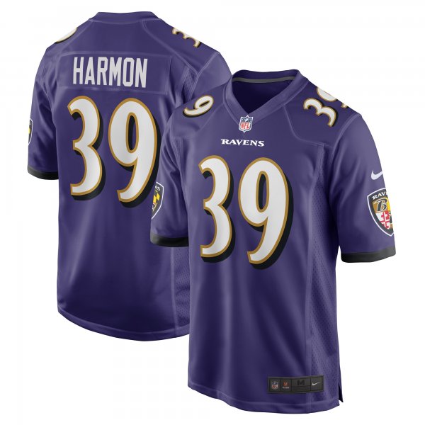 Men's Baltimore Ravens Duron Harmon Nike  Purple  Game Jersey