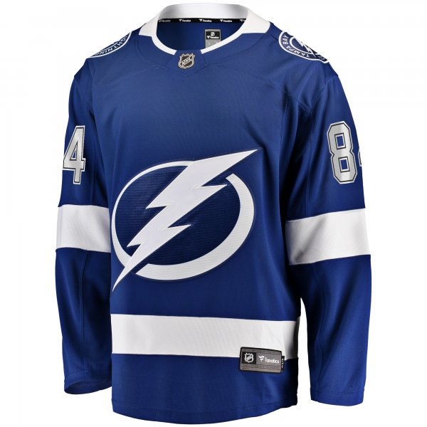 Men's Tampa Bay Lightning Tanner Jeannot Fanatics Blue Home Breakaway Jersey