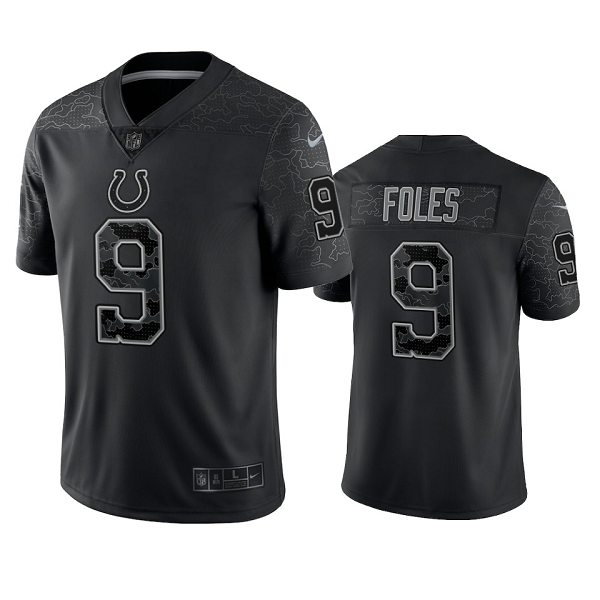 Indianapolis Colts Nick Foles Black Reflective Limited Jersey #9