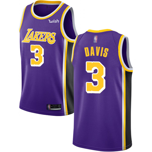 Los Angeles Lakers #3 Anthony Davis Purple Youth NBA Swingman Statement Edition Jersey