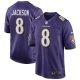 Men's Baltimore Ravens Lamar Jackson Nike Purple Game Jersey