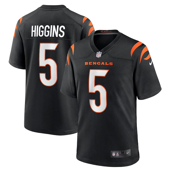 Youth Cincinnati Bengals #5 Tee Higgins Nike Black Limited Game Player Jersey