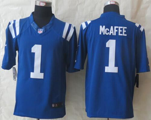 Nike Indianapolis Colts #1 Pat McAfee Royal Blue Team Color Men's Stitched NFL Limited Jersey