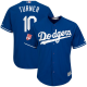 Men's Los Angeles Dodgers #10 Justin Turner Majestic Royal 2019 Spring Training Cool Base Player MLB Jersey