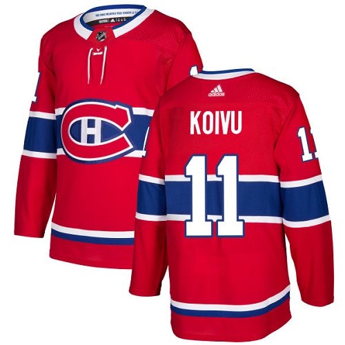 Adidas Montreal Canadiens #11 Saku Koivu Red Home Stitched NHL Jersey