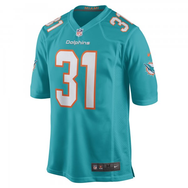 Men's Miami Dolphins Raheem Mostert Nike Aqua Game Jersey