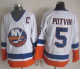 New York Islanders #5 Denis Potvin White CCM Throwback Stitched NHL Jersey