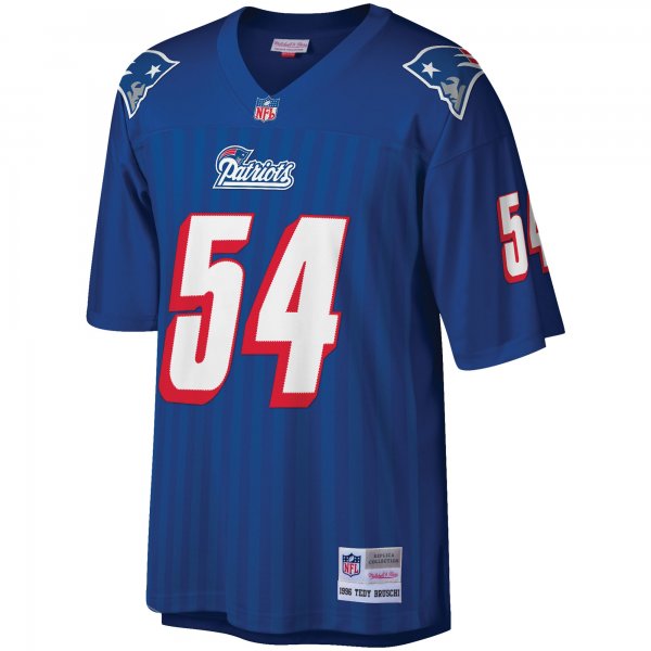 Men's New England Patriots Tedy Bruschi Mitchell & Ness Royal Big & Tall 1996 Retired Player Replica Jersey