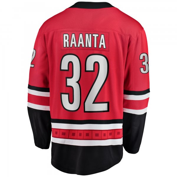 Men's Carolina Hurricanes Antti Raanta Fanatics Red Alternate Breakaway Player Jersey