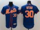 New York Mets #30 Nolan Ryan Blue Flexbase Collection Stitched MLB Jersey