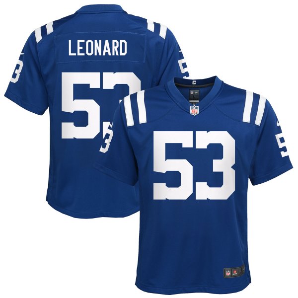 Youth Indianapolis Colts Shaquille Leonard Nike Royal Game Jersey