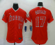 Men's Los Angeles Angels #17 Shohei Ohtani Red Stitched MLB Flex Base Nike Jersey