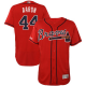 Atlanta Braves #44 Hank Aaron Red Flexbase Collection Stitched MLB Jersey