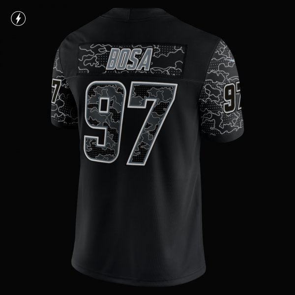 Men's Los Angeles Chargers Joey Bosa Nike Black RFLCTV Limited Jersey