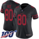 Women's San Francisco 49ers #80 Jerry Rice Black AlternateStitched NFL 100th Season Vapor Limited Jersey