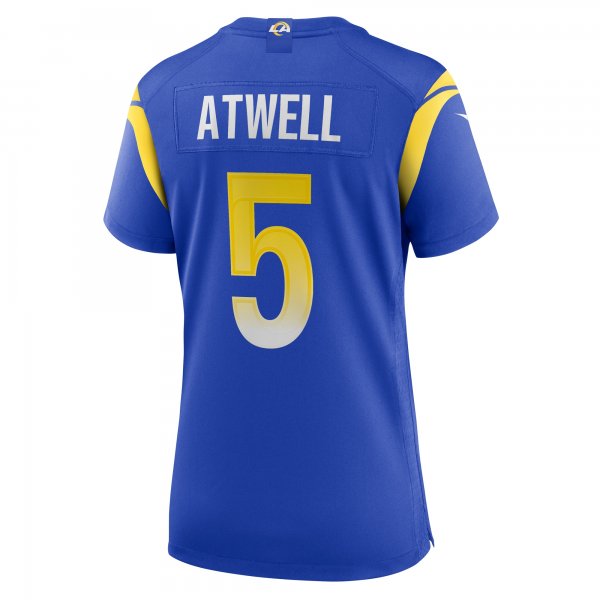 Women's Los Angeles Rams Tutu Atwell Nike Royal Home Game Jersey