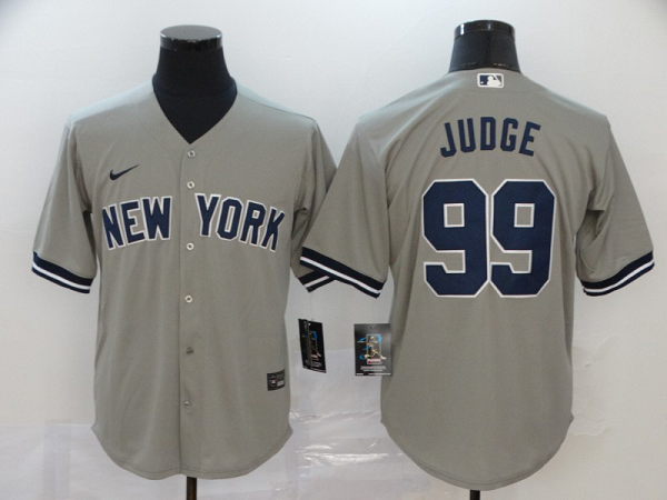 Men's New York Yankees #99 Aaron Judge Gray Stitched MLB Cool Base Nike Jersey