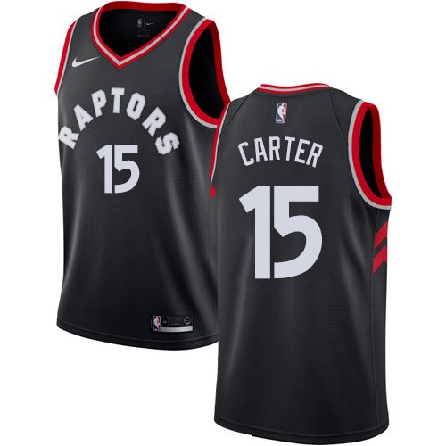 Men's Nike Toronto Raptors #15 Vince Carter Black Swingman Statement Edition NBA Jersey